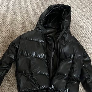 Black Puffer Jacket with Hood